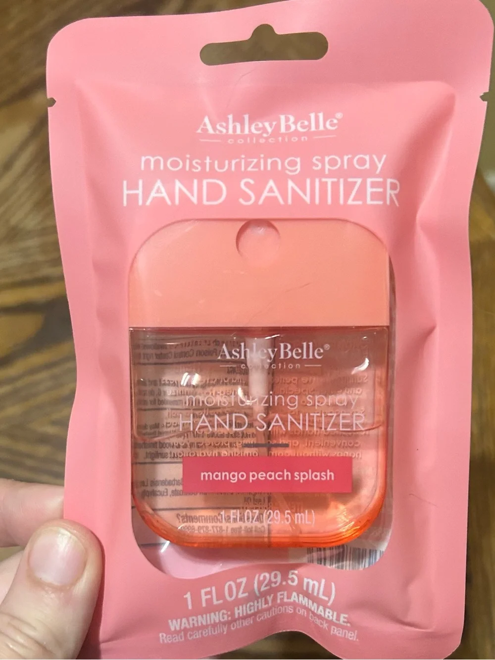 (3/$20) Moisturizing Spray Hand Sanitizer - Mango Peach Splash (Coral/Orange)